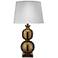 Jamie Young Double Ball Antique Brass Metal Table Lamp