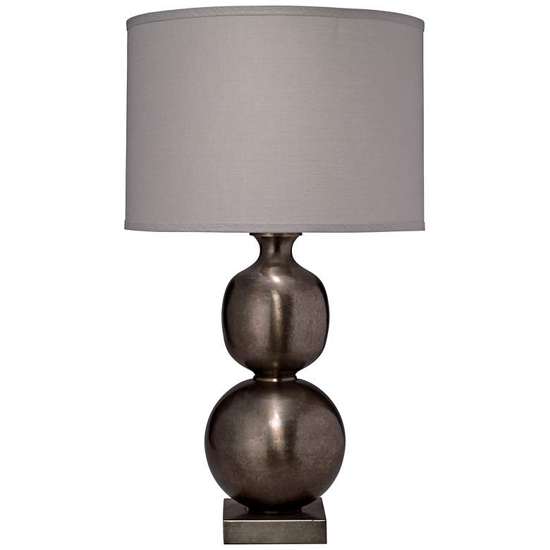Image 1 Jamie Young Double Ball Cast Metal Pewter Table Lamp