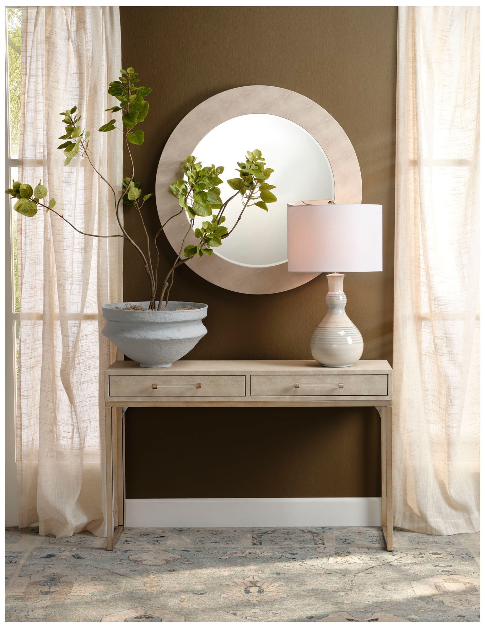 Image 5 Jamie Young Droplet Ceramic Table Lamp with Linen Shade, Blue more views