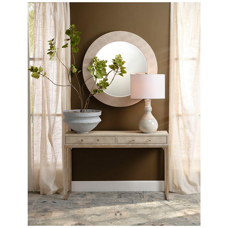 Image 5 Jamie Young Droplet Ceramic Table Lamp with Linen Shade, Blue more views