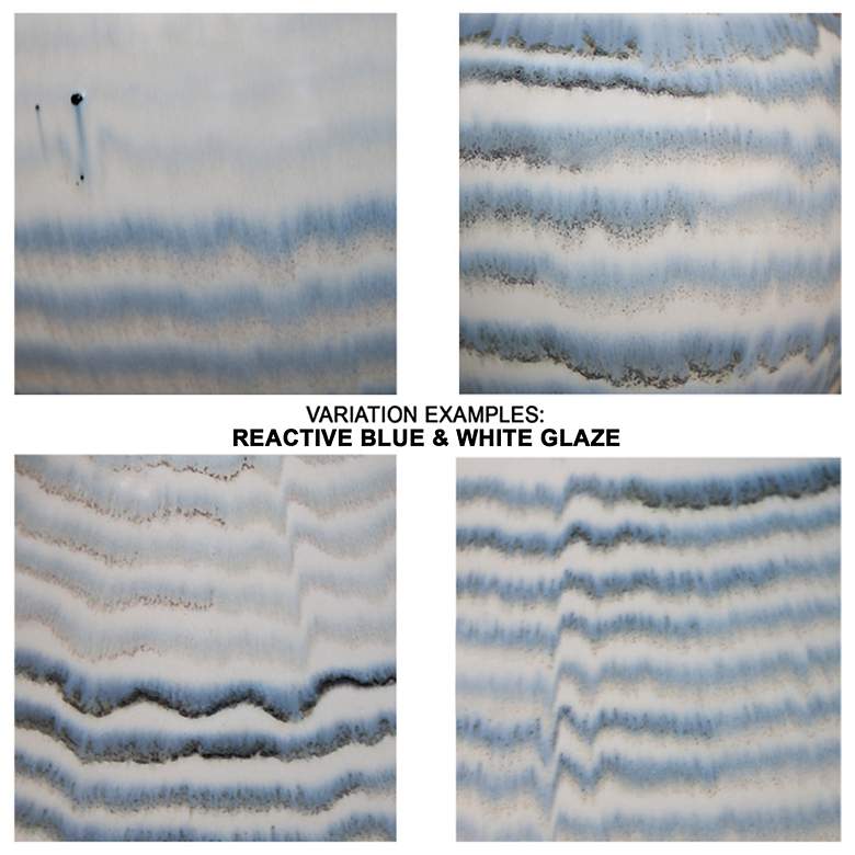 Image 6 Jamie Young Droplet Ceramic Table Lamp with Linen Shade, Blue more views