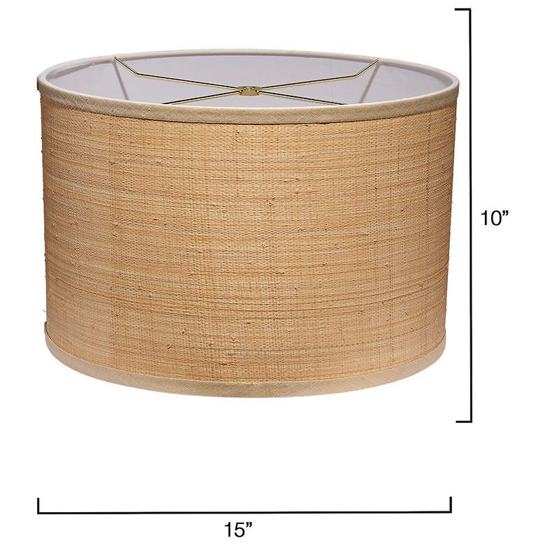 Image 2 Jamie Young Drum Raffia 15" Shade more views