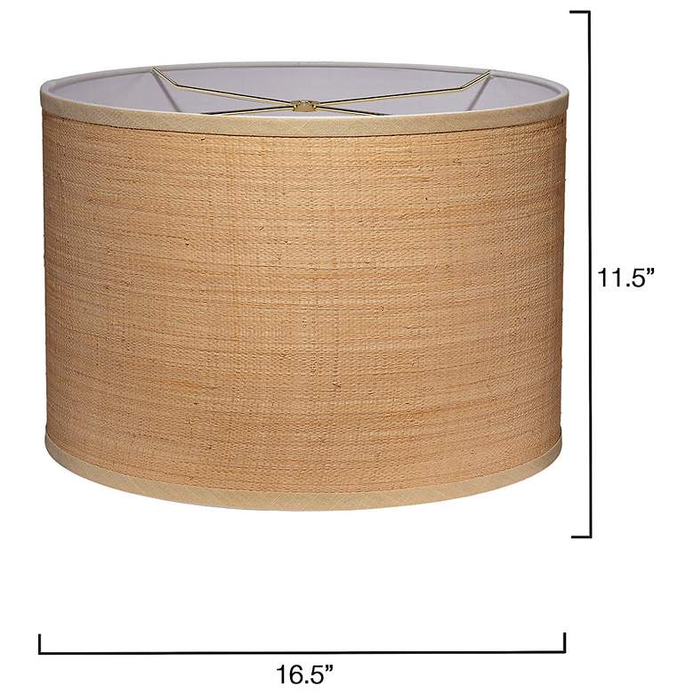 Image 3 Jamie Young Drum Raffia 16.5" Shade more views