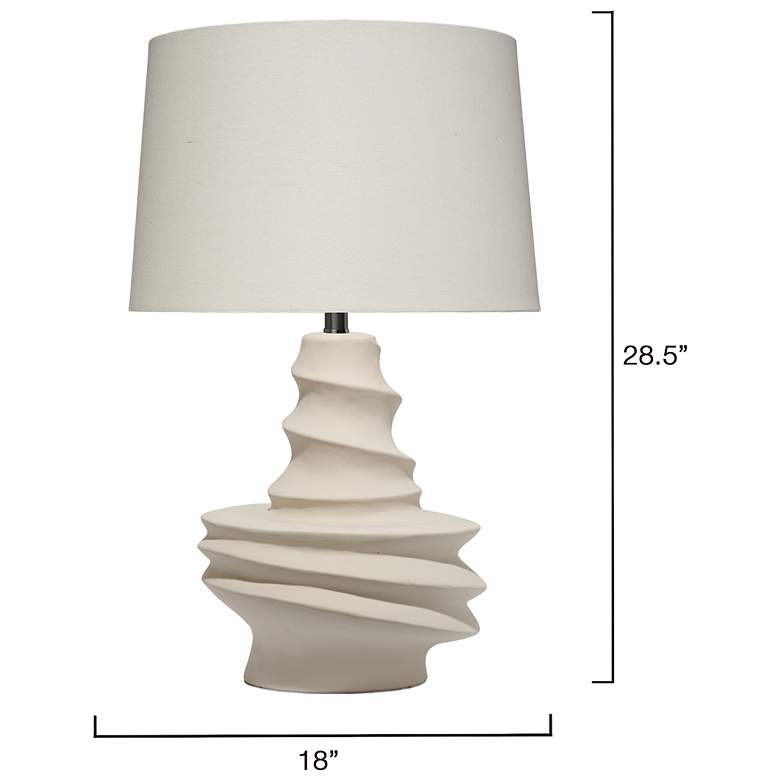 Image 3 Jamie Young Dune Ceramic Table Lamp with Linen Shade more views