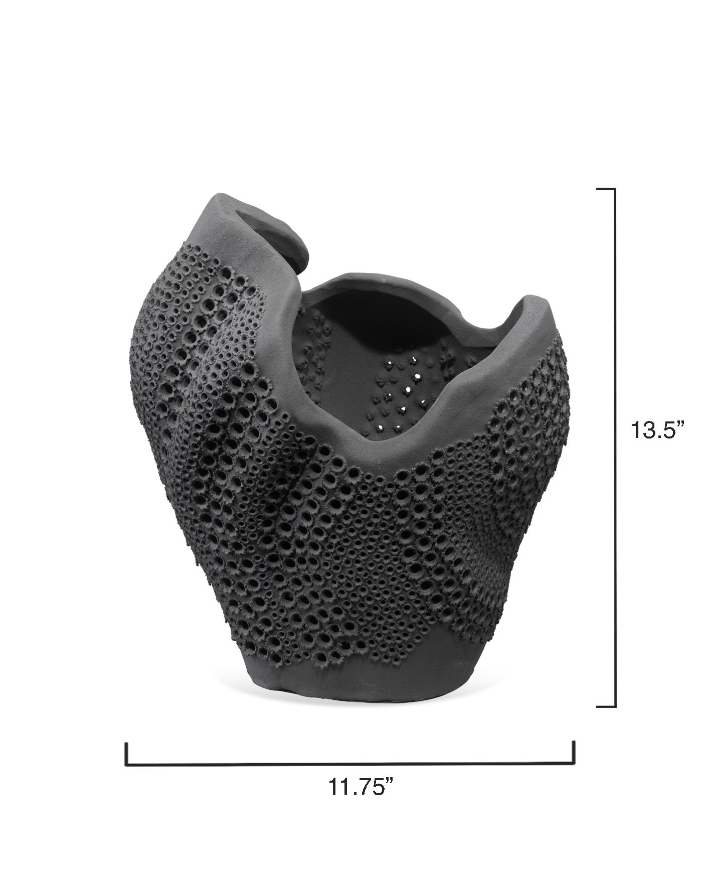 Image 5 Jamie Young Eclipse 13 1/2" High Matte Black Decorative Vase more views