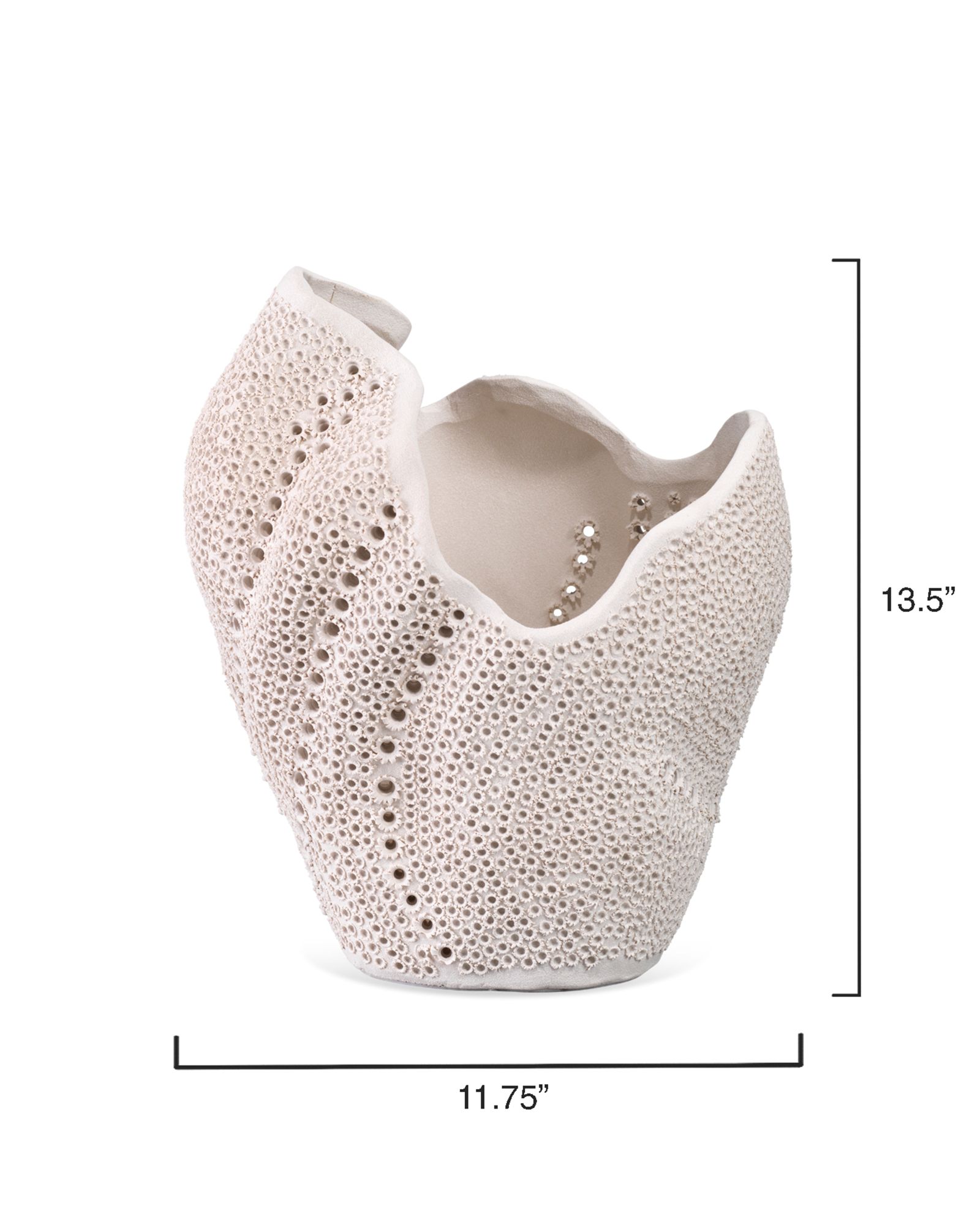 Image 7 Jamie Young Eclipse 13 1/2" High Matte White Decorative Vase more views