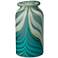 Jamie Young Esmerelda 16 1/2" High Aqua Swirl Vase