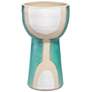 Jamie Young Estel Aqua White Natural Tall Decorative Goblet