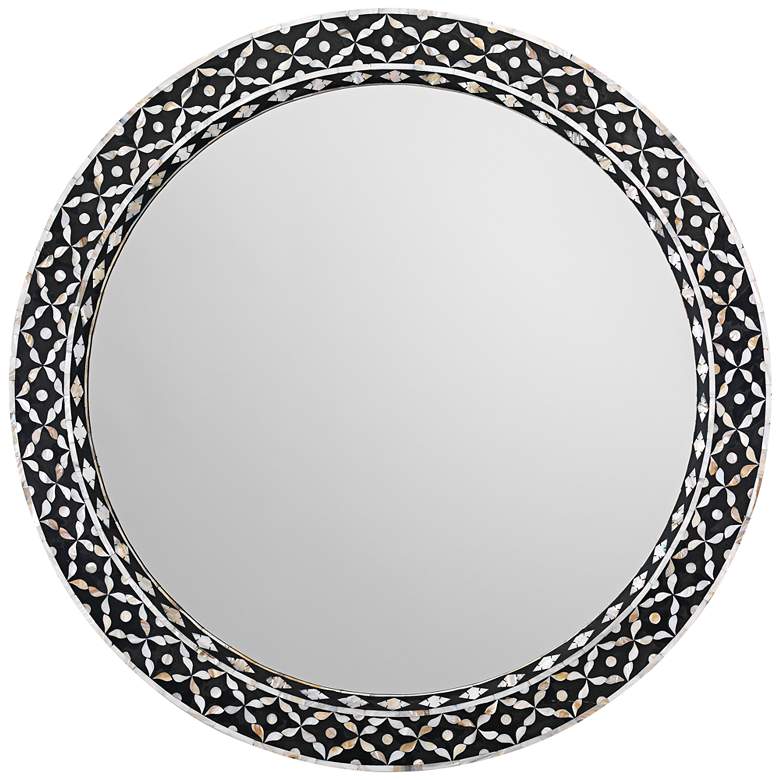 Image 1 Jamie Young Evelyn Mother of Pearl 36" Round Wall Mirror