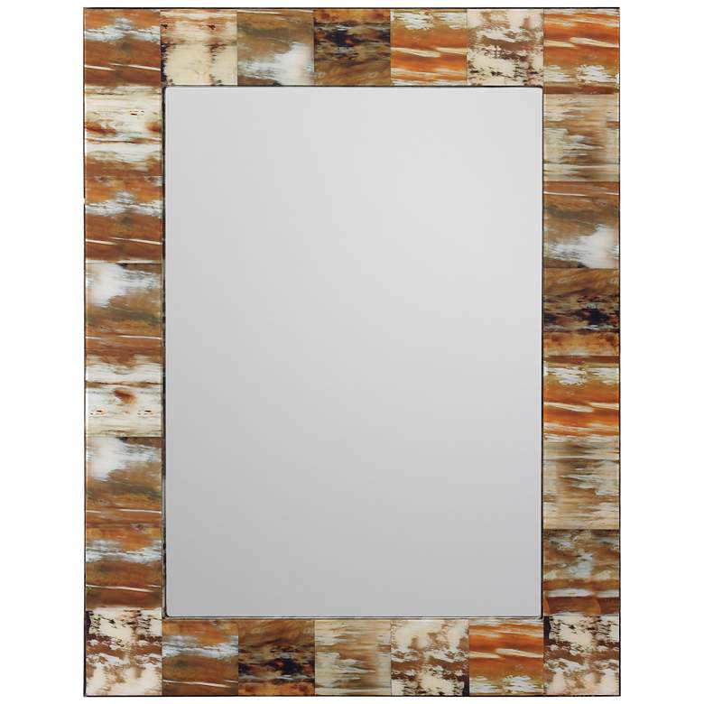 Image 1 Jamie Young Faux Horn 28" x 36" Rectangular Wall Mirror