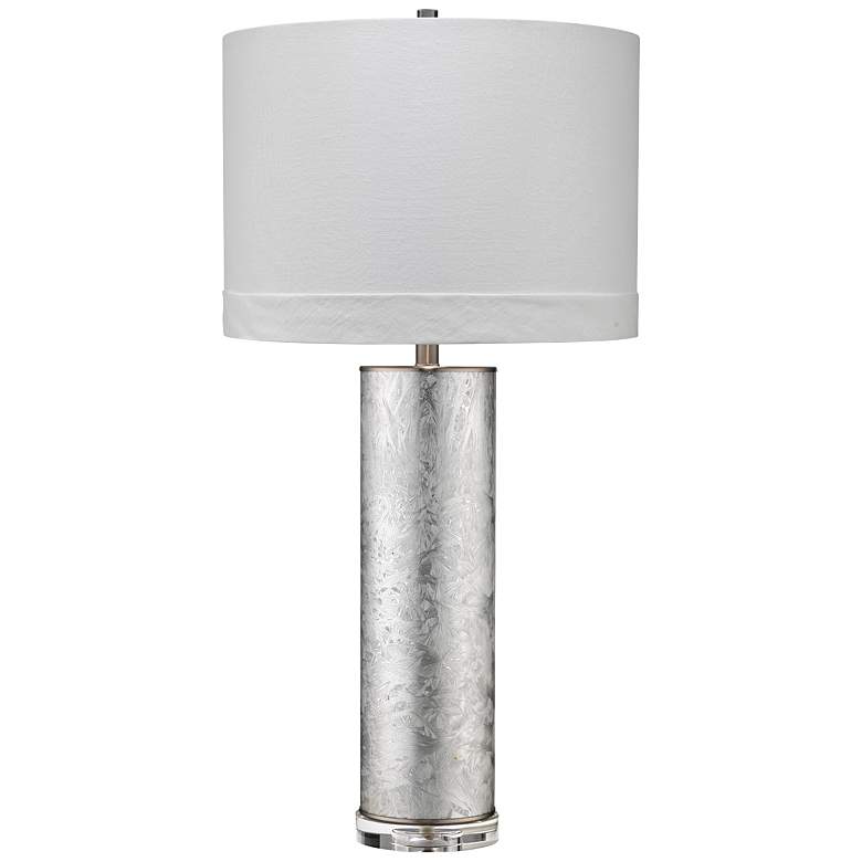 Image 1 Jamie Young Feathered Silver Glass Column Table Lamp