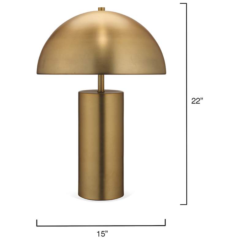 Image 3 Jamie Young Felix Iron Table Lamp in Antique Brass more views