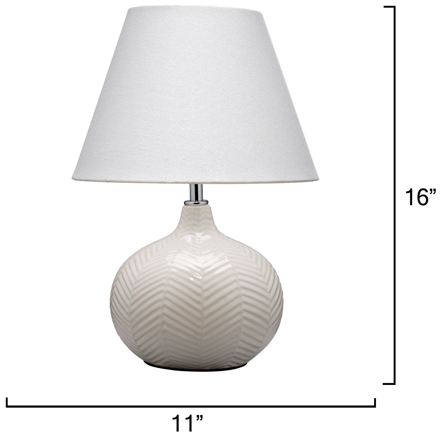 Image 4 Jamie Young Fern Ceramic Table Lamp 16" in Cream more views