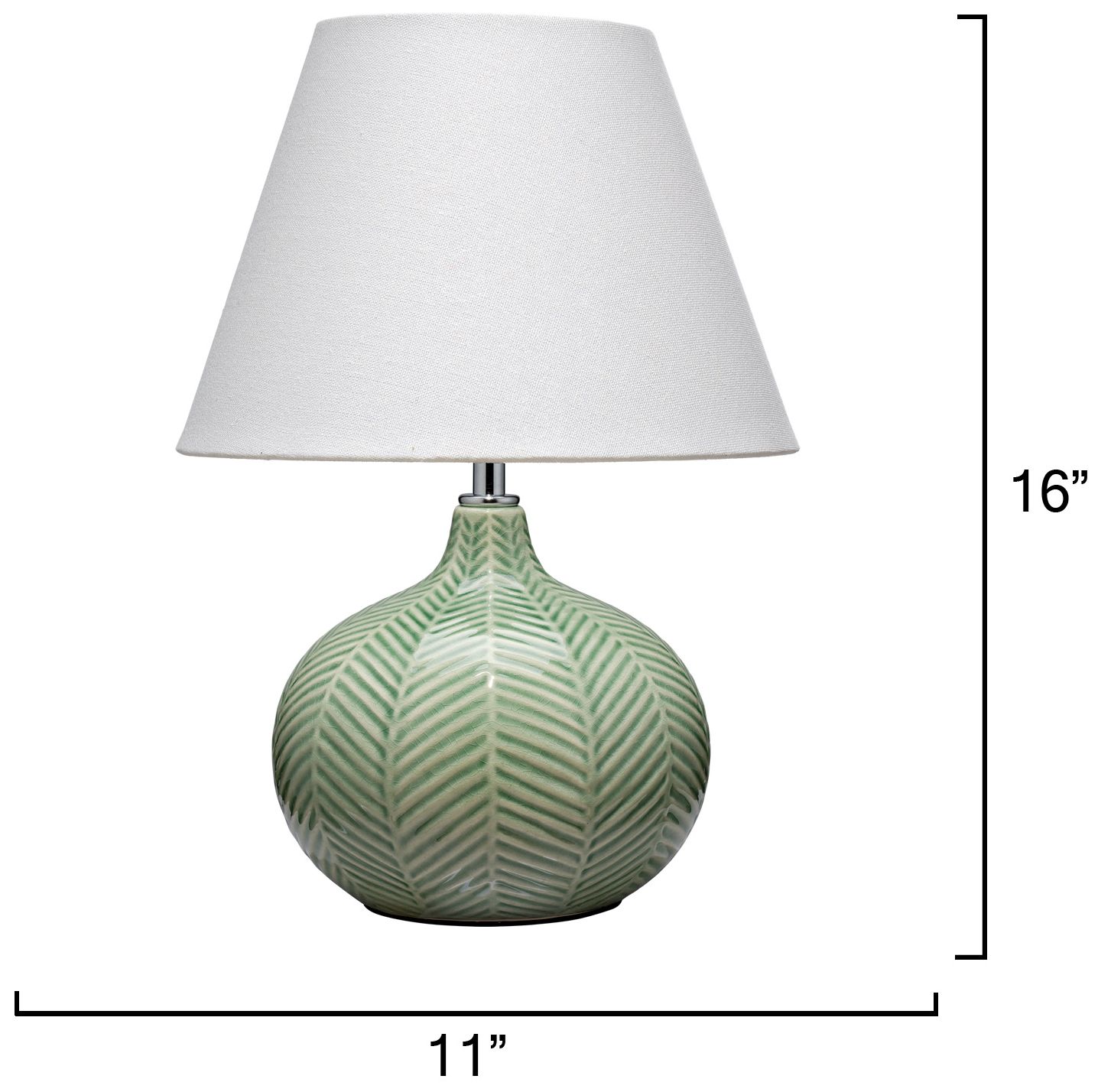 Image 4 Jamie Young Fern Ceramic Table Lamp 16" in Green more views