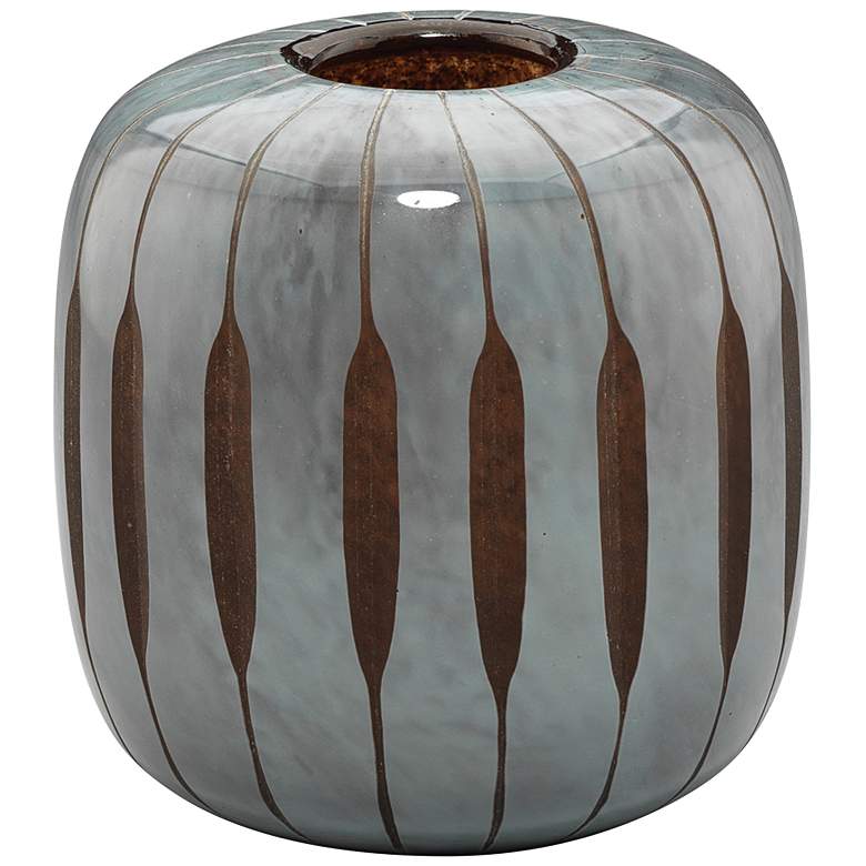 Image 1 Jamie Young Finn 5 1/2"H Midnight Blue Glass Decorative Vase