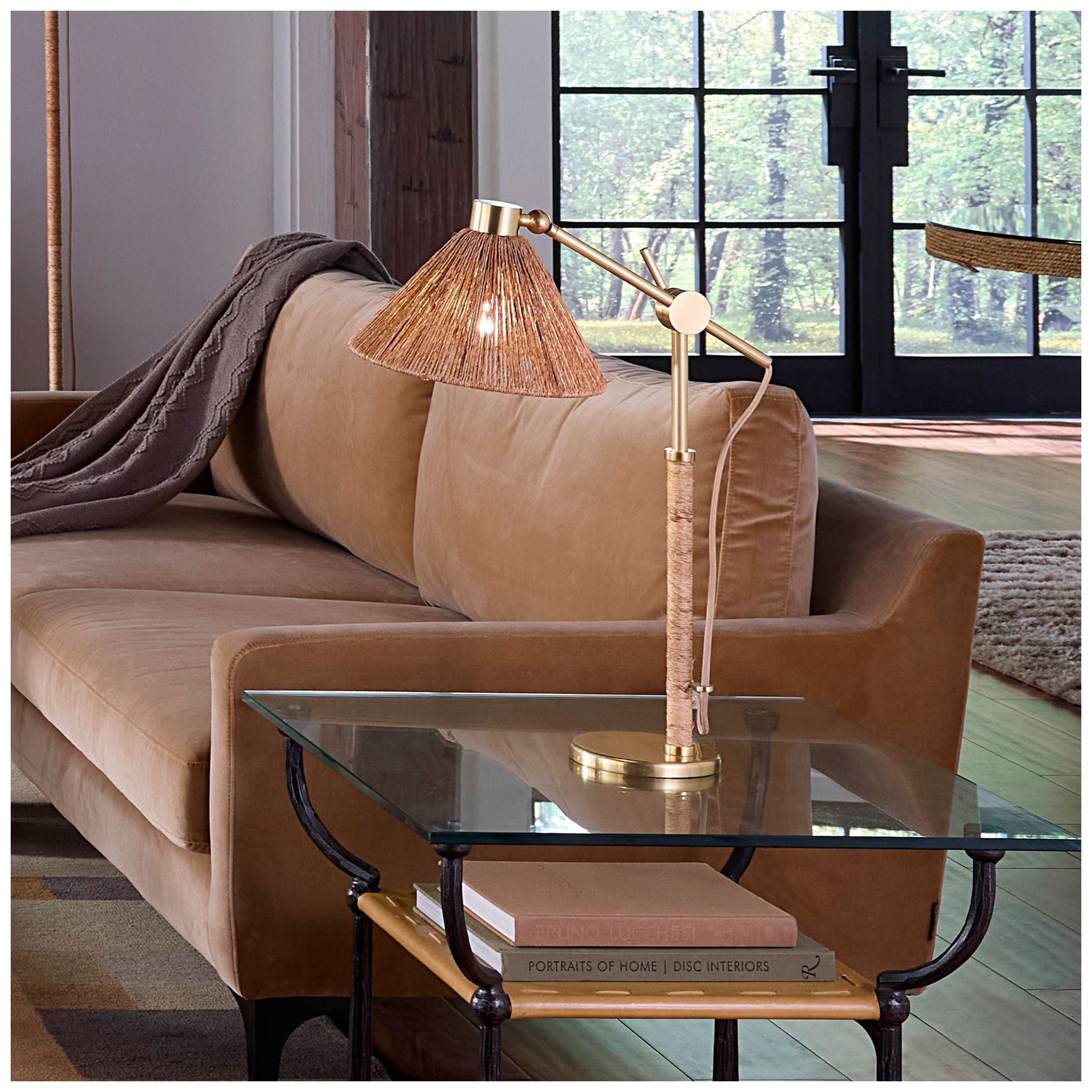 Image 3 Jamie Young Fitzgerald Abaca Rope Table Lamp 20" in Natural more views