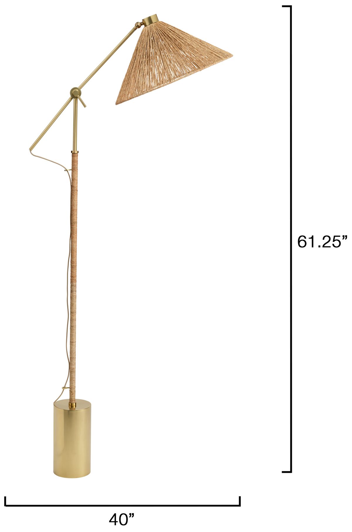 Image 4 Jamie Young Fitzgerald Floor Lamp 61.25" in Natural more views