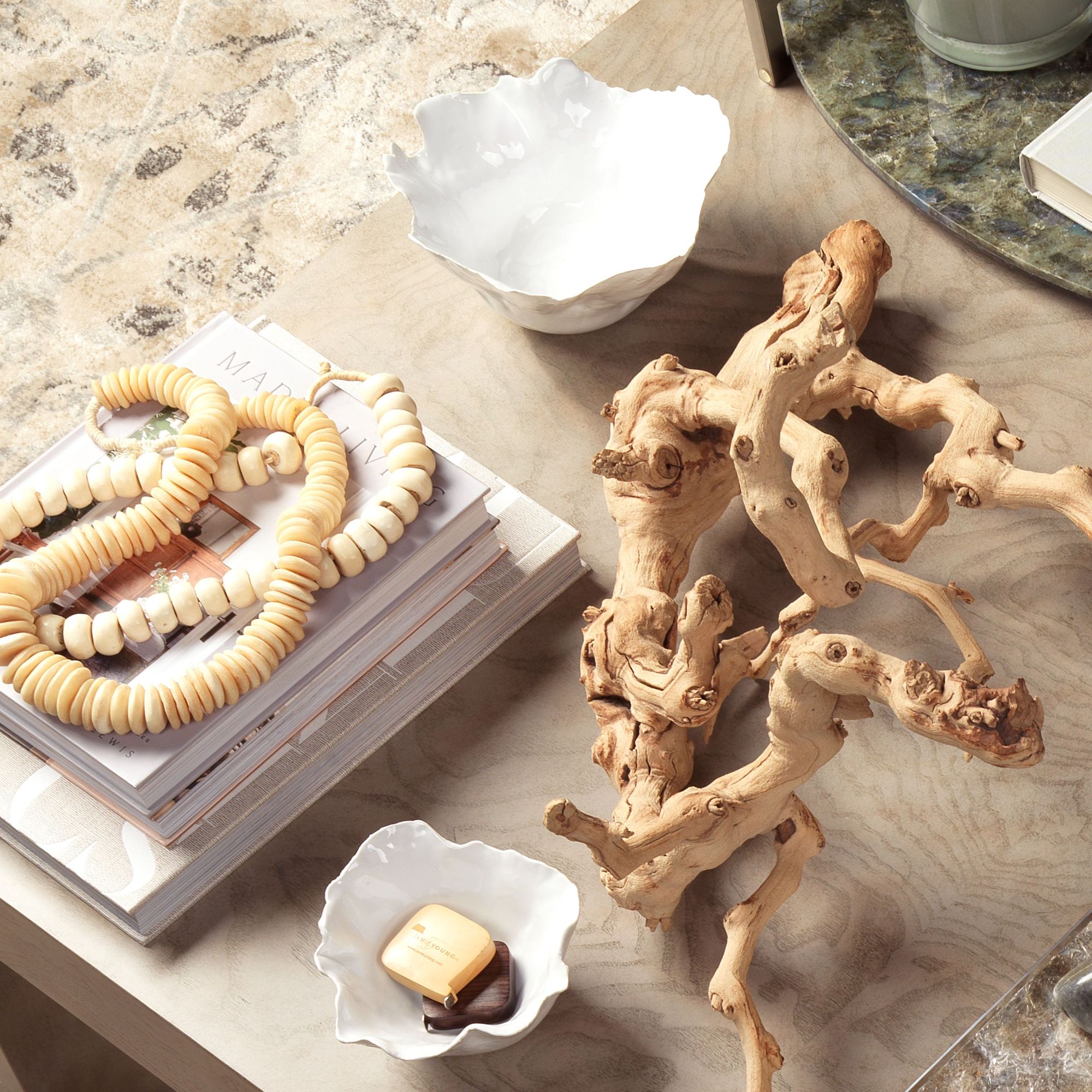 Image 2 Jamie Young Fleur White Modern Ceramic Bowls - Set of 3 more views