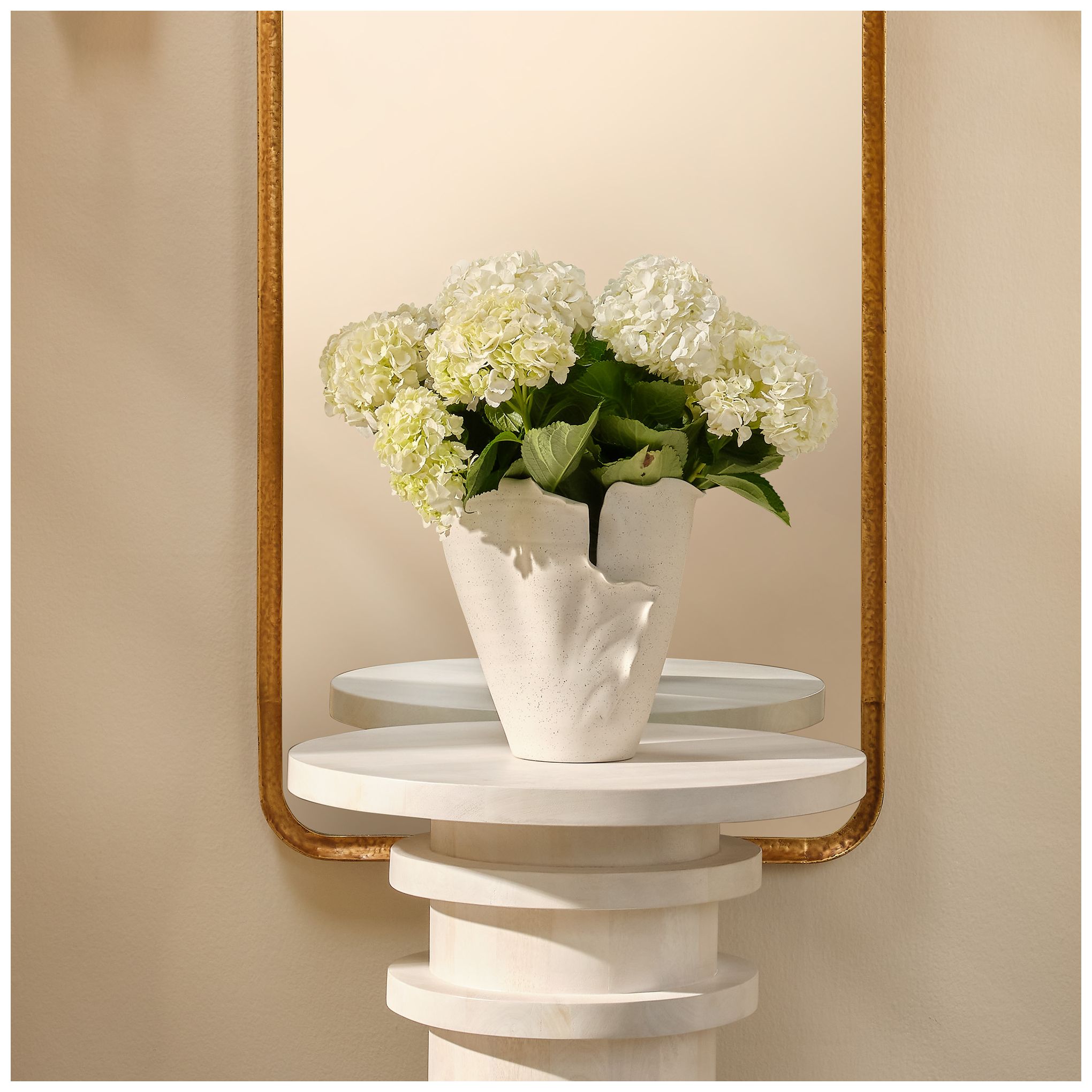 Image 2 Jamie Young Flounce Porcelain Vase 12" in White more views
