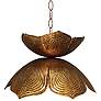 Jamie Young Flowering Lotus 20" Wide Antique Gold Pendant