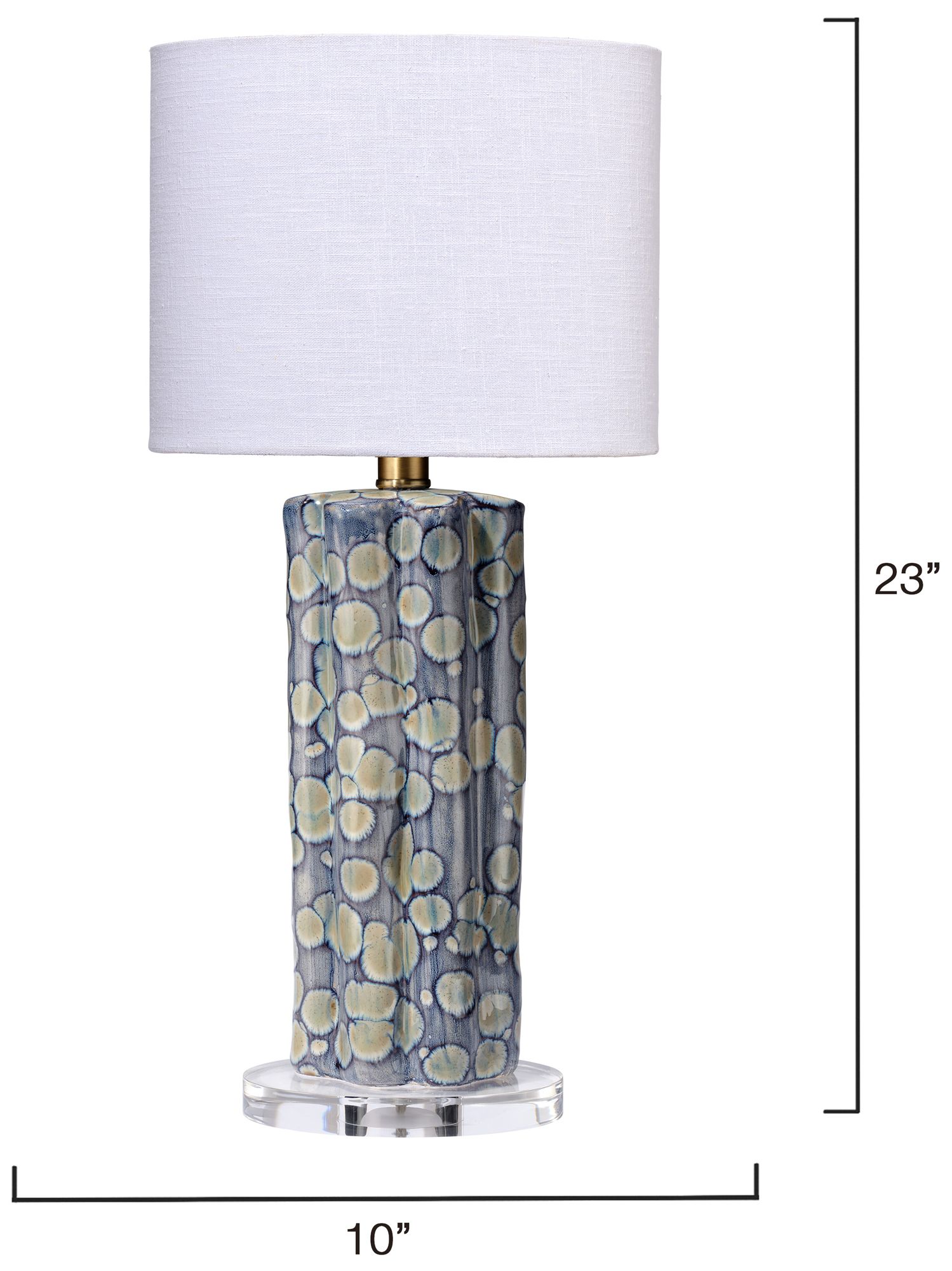 Image 3 Jamie Young Flurry Ceramic Small Table Lamp with Linen Shade more views