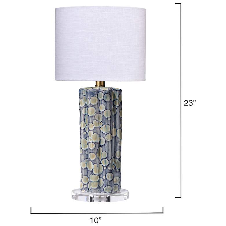Image 3 Jamie Young Flurry Ceramic Small Table Lamp with Linen Shade more views