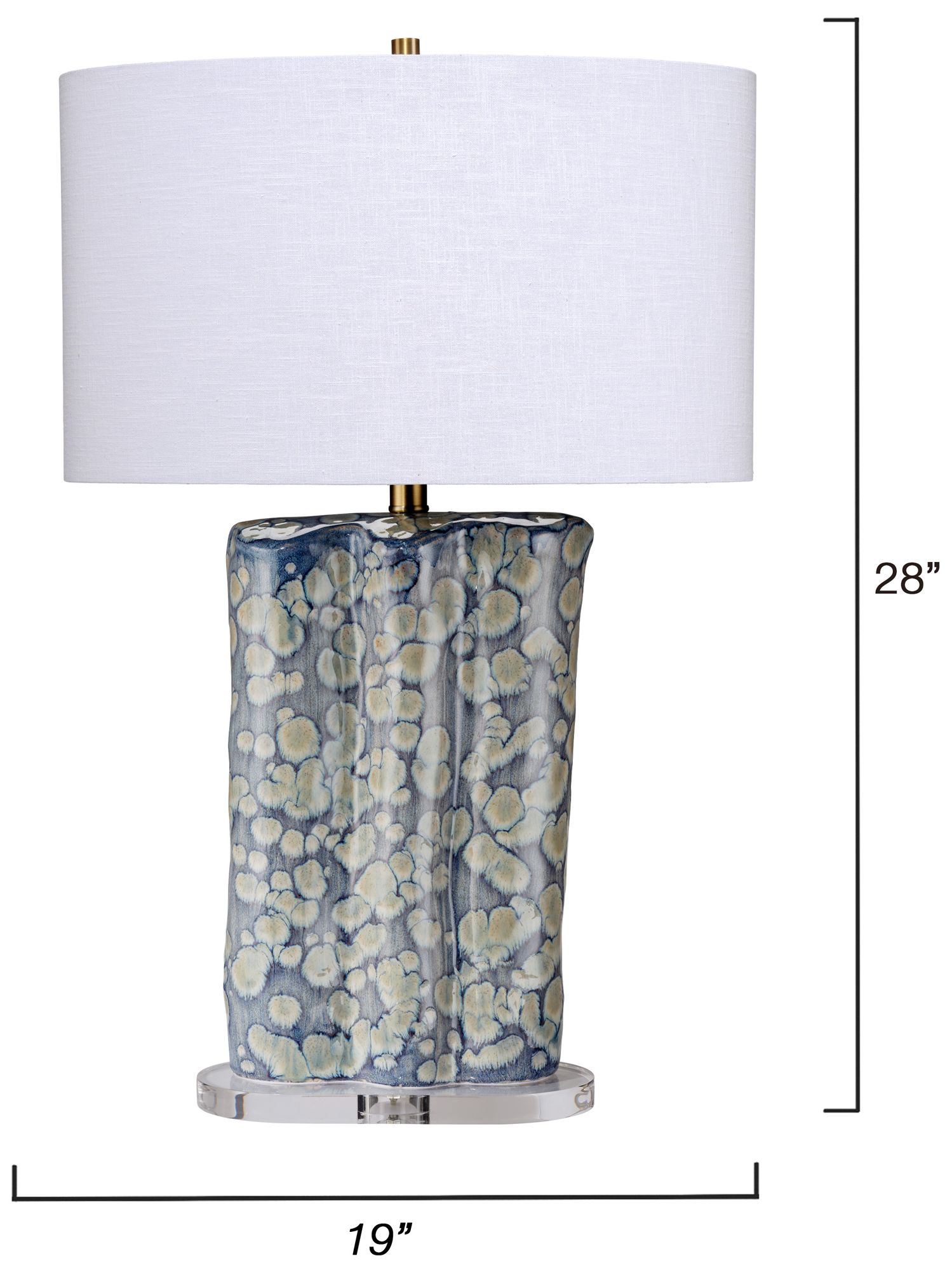 Image 3 Jamie Young Flurry Ceramic Table Lamp with Linen Shade more views