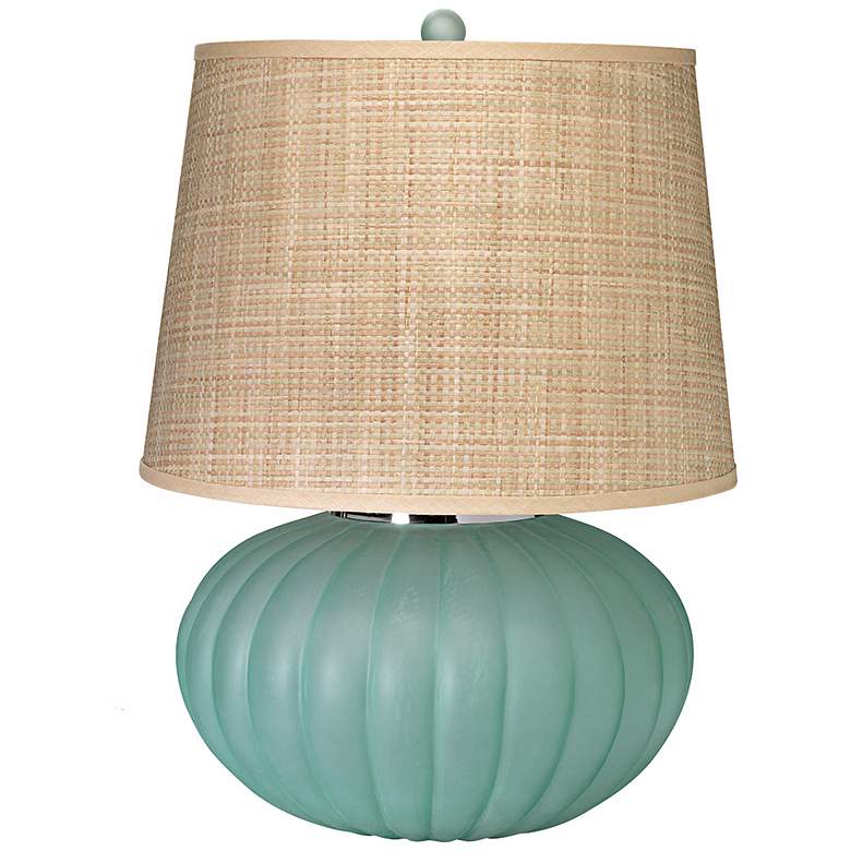 Image 1 Jamie Young Fluted Ball Sea Glass Table Lamp