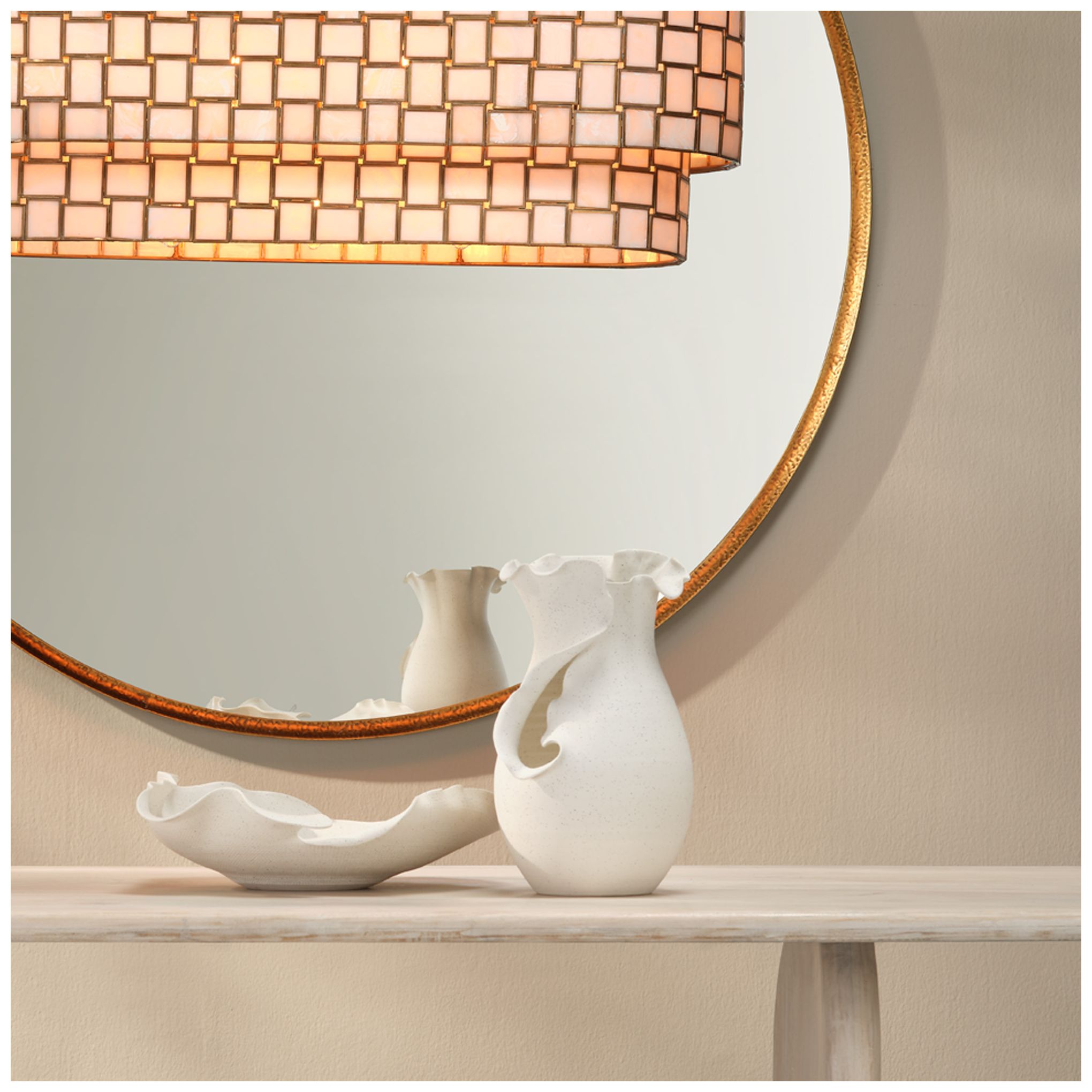 Image 5 Jamie Young Flutter Porcelain Vessel 13" in White more views