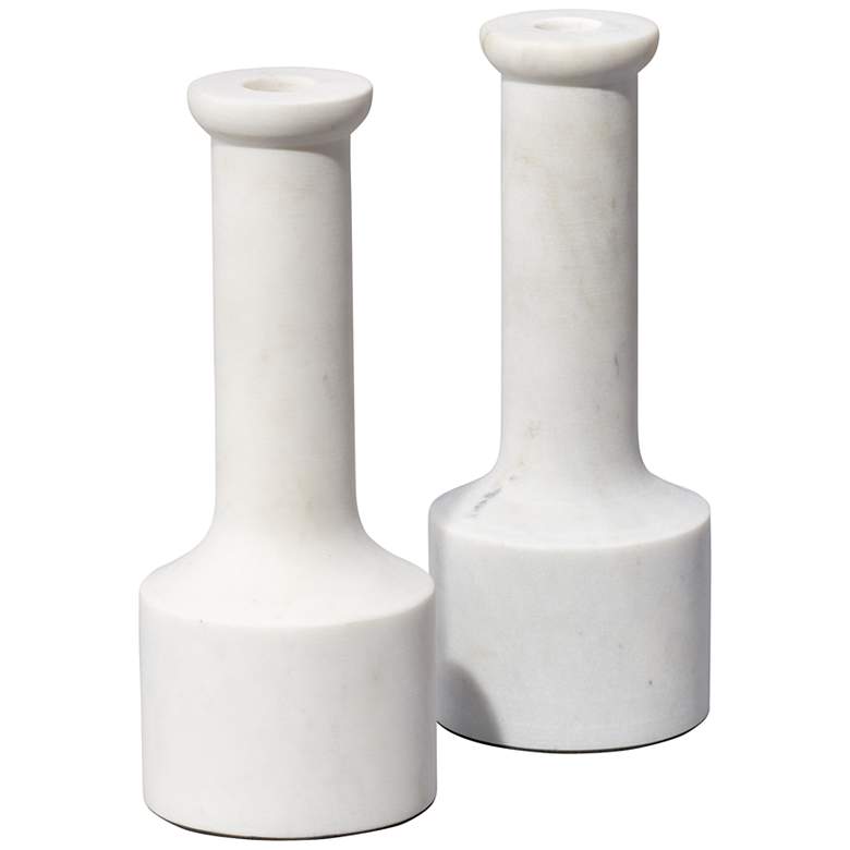 Image 1 Jamie Young Flux 6" High White Marble Sculpture