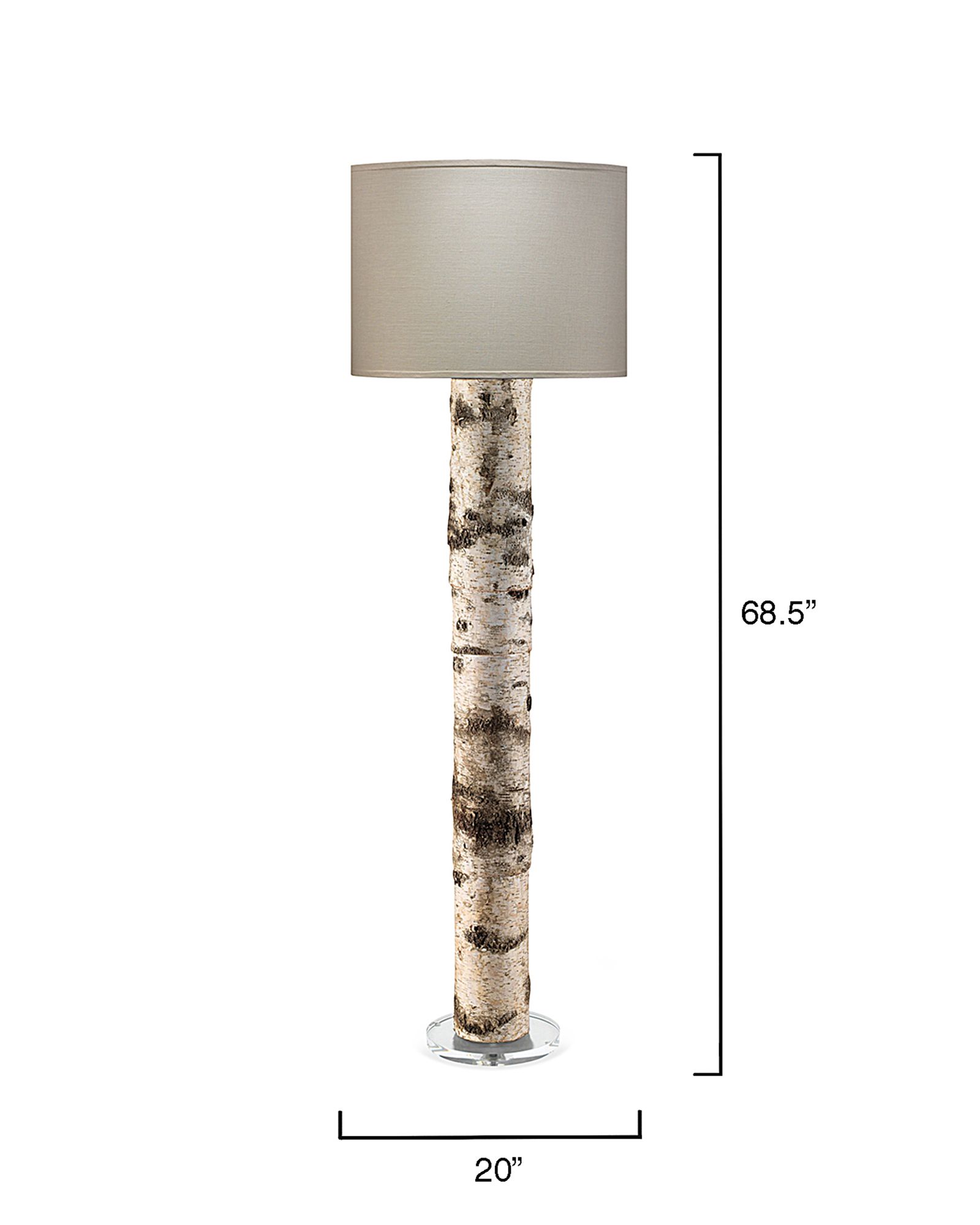 Image 6 Jamie Young Forrester Birch Veneer Cylindrical Floor Lamp more views