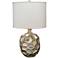 Jamie Young Fossil Hand-Applied Champagne Leaf Table Lamp