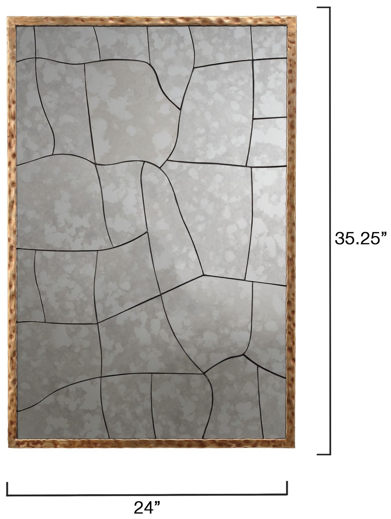 Image 7 Jamie Young Fractured Hammered Iron Rectangle Wall Mirror more views