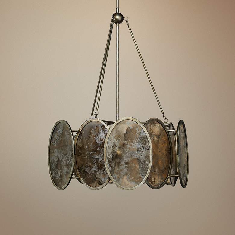 Image 1 Jamie Young Galaxy 25" Wide Champagne Leaf Chandelier