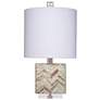 2_Jamie Young Garbo Mother of Pearl Table Lamp with Linen Shade, Blue