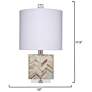3_Jamie Young Garbo Mother of Pearl Table Lamp with Linen Shade, Blue more views
