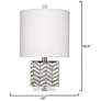3_Jamie Young Garbo Mother of Pearl Table Lamp with Linen Shade, Grey more views