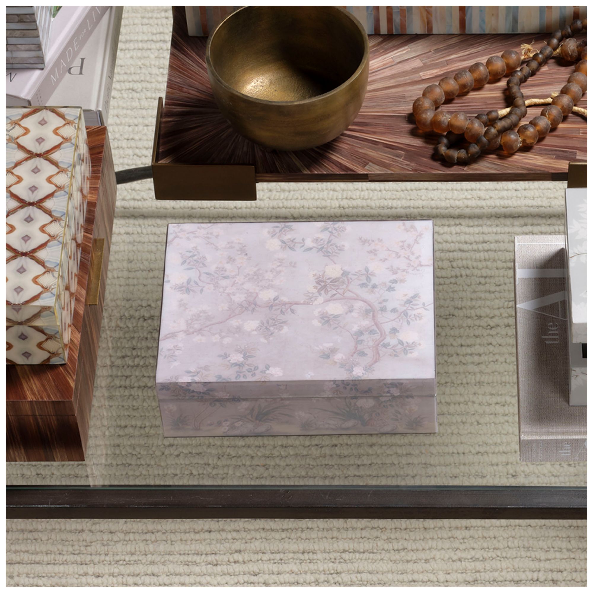 Image 2 Jamie Young Garland Acrylic Decorative Box in Lavender more views