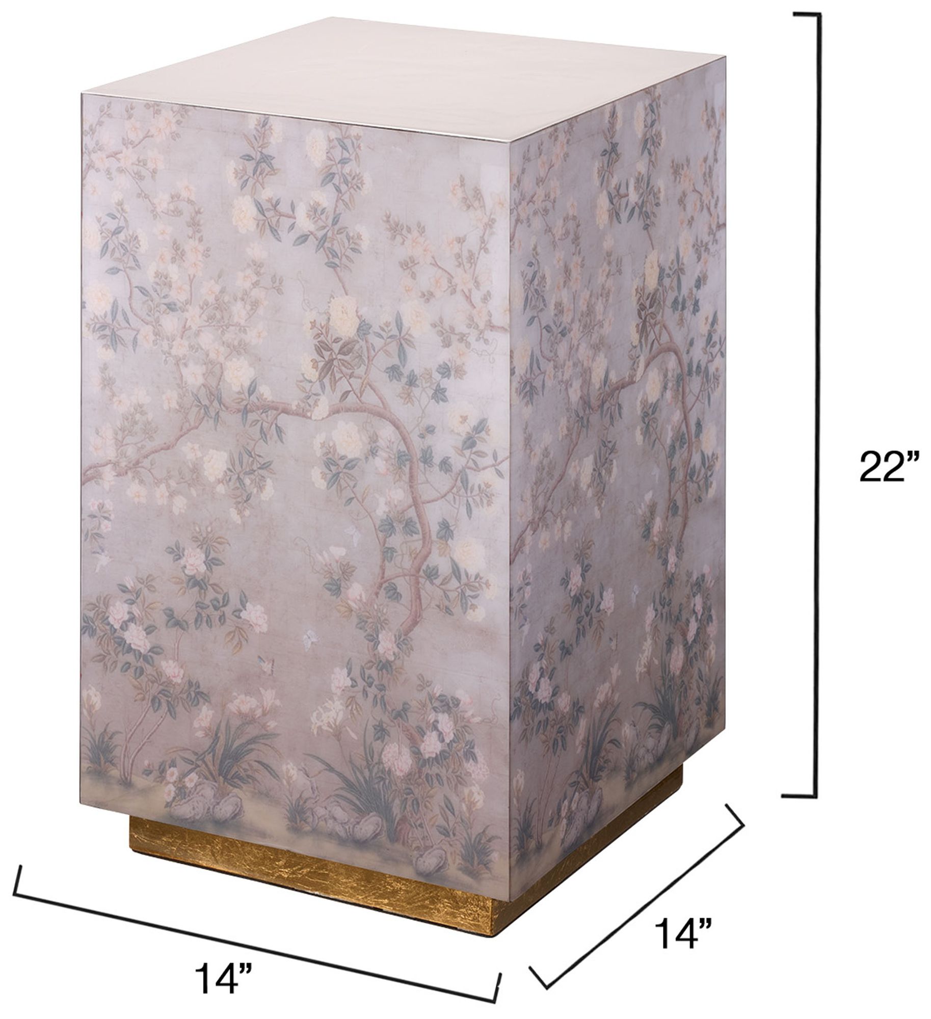 Image 3 Jamie Young Garland Lavender Floral Accent Side Table more views