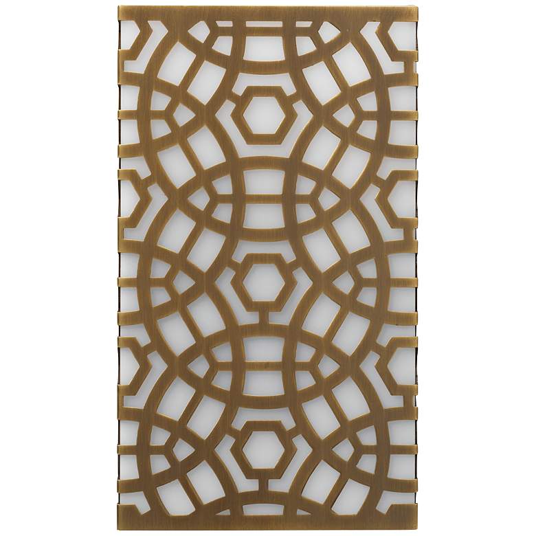 Image 1 Jamie Young Geo 10 1/2" High Antique Brass Wall Sconce