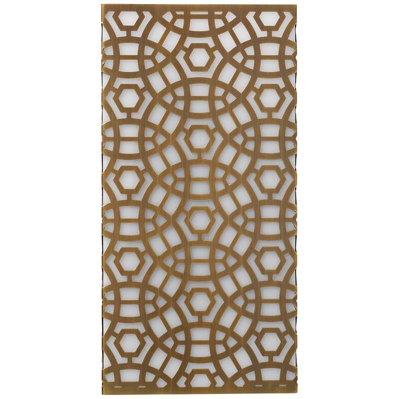 Image 1 Jamie Young Geo 16" High Antique Brass Wall Sconce