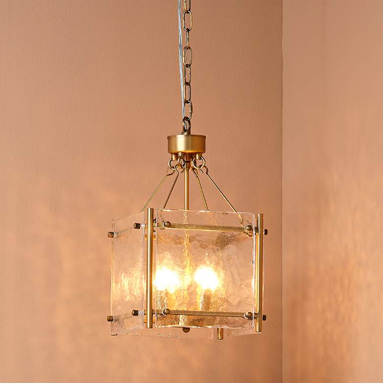 Image 1 Jamie Young Glenn 14" Wide Antique Brass 4-Light Chandelier