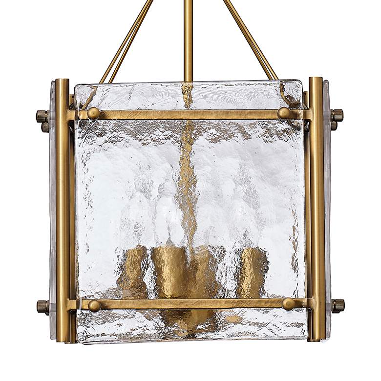 Image 4 Jamie Young Glenn 14" Wide Antique Brass 4-Light Chandelier more views