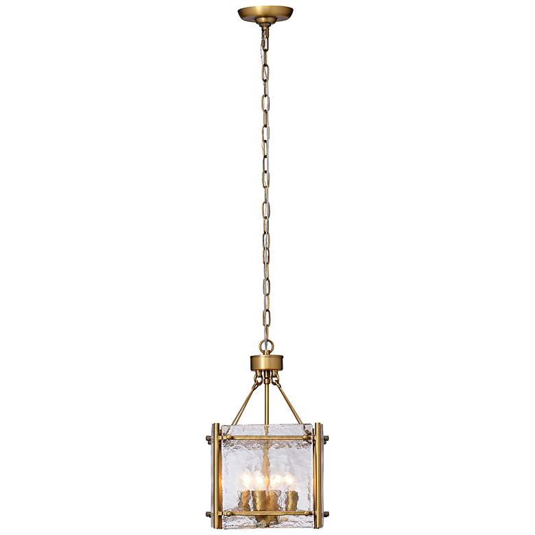 Image 5 Jamie Young Glenn 14" Wide Antique Brass 4-Light Chandelier more views
