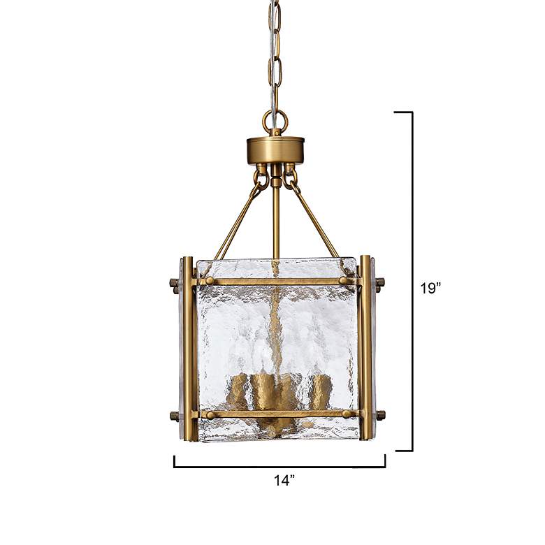 Image 6 Jamie Young Glenn 14" Wide Antique Brass 4-Light Chandelier more views