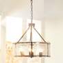 Jamie Young Glenn 21 3/4" Wide Large Round Metal Ice Glass Chandelier in scene