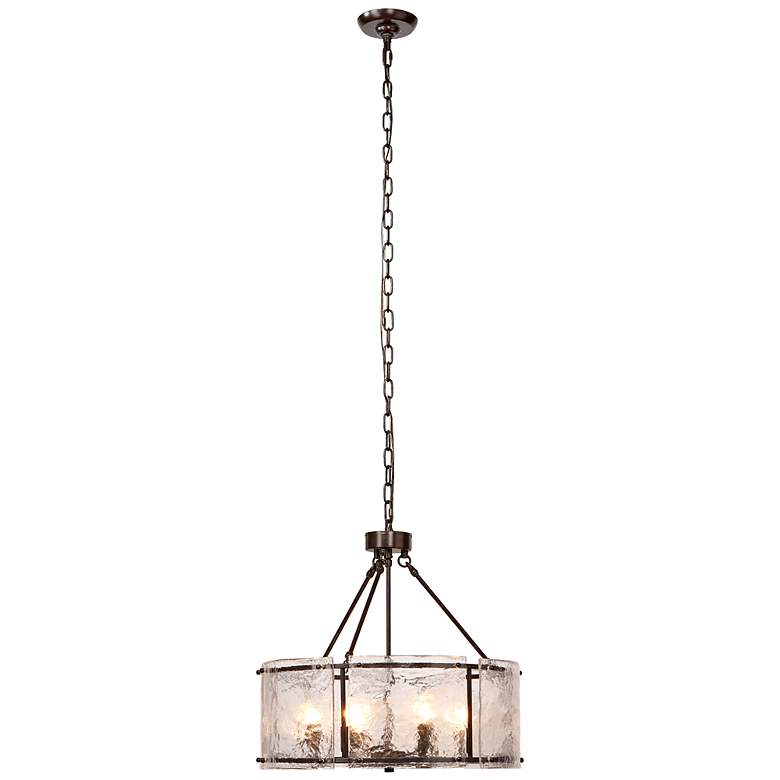 Image 6 Jamie Young Glenn 21 3/4 inch Wide Large Round Metal Ice Glass Chandelier more views