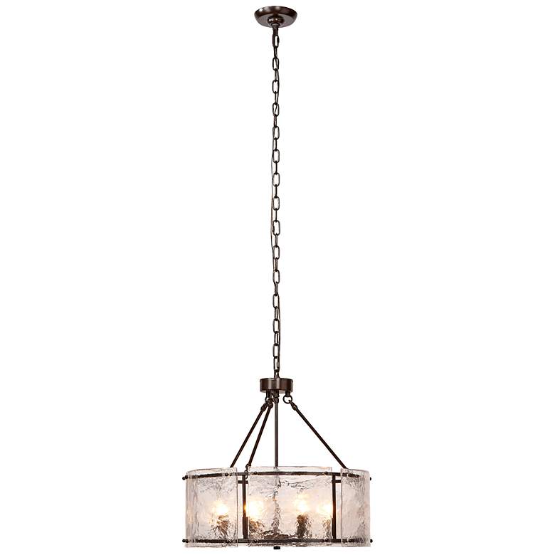 Image 6 Jamie Young Glenn 21 3/4" Wide Large Round Metal Ice Glass Chandelier more views