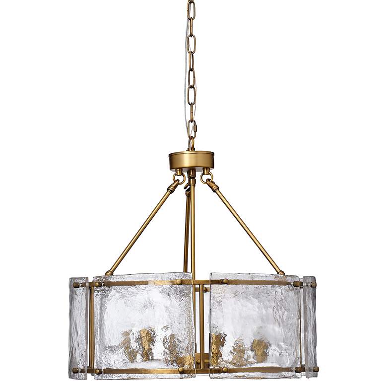 Image 2 Jamie Young Glenn 21 3/4"W Antique Brass 6-Light Chandelier