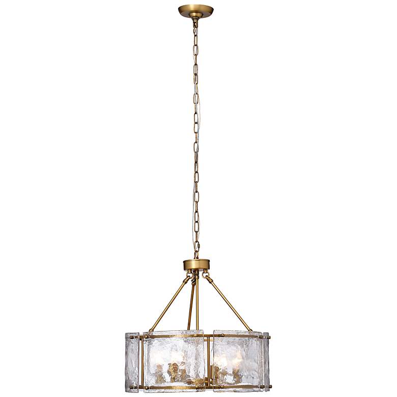 Image 5 Jamie Young Glenn 21 3/4"W Antique Brass 6-Light Chandelier more views